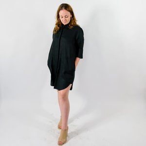 Faithfull the Brand Black 100% Linen Dress